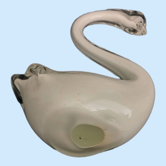 Vintage Murano Art Glass Clean Swan Bird Figurine - Picture 3 of 5